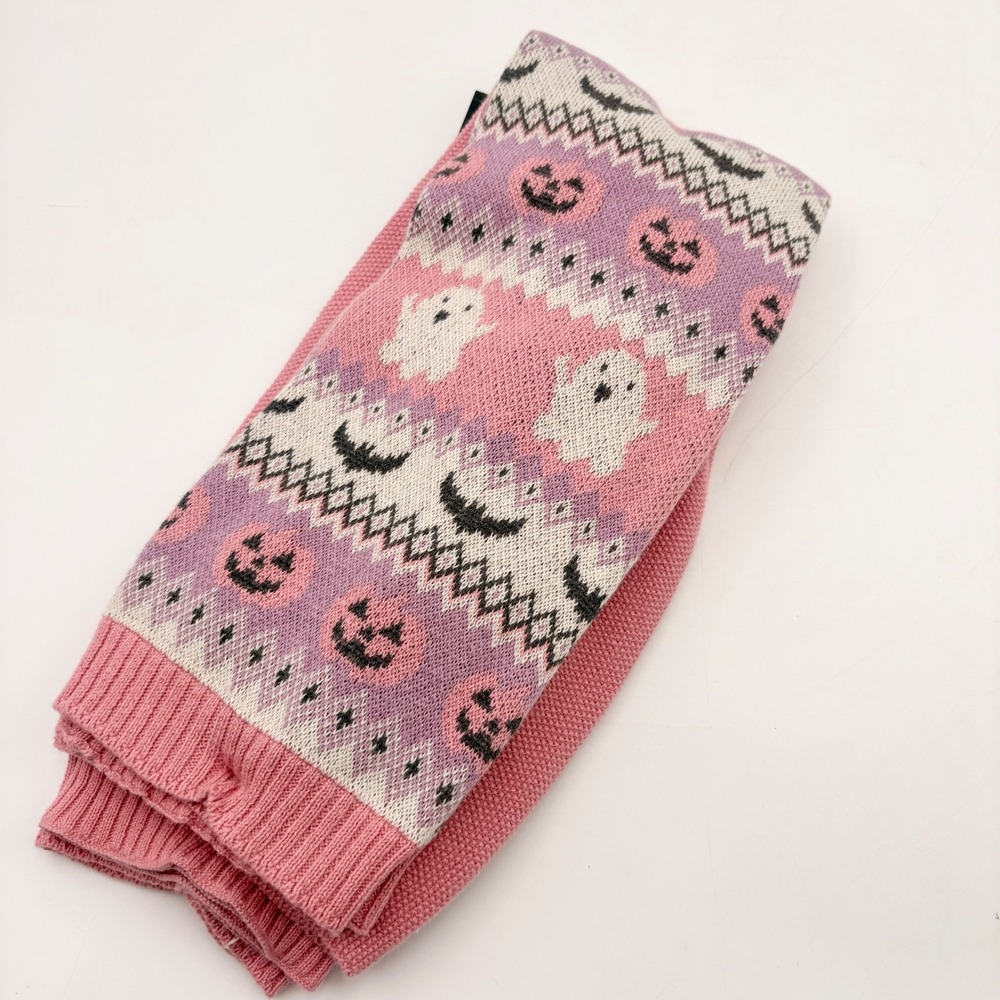 Christian Lacroix Halloween Kitchen Towels Set of 3 Pink Purple Ghosts Pumpkins